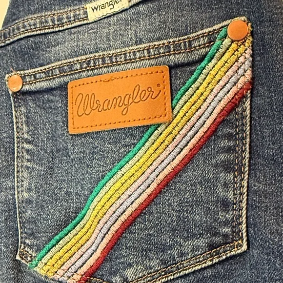 Wrangler Women's Dark Blue Flare Jeans - Picture 4 of 6